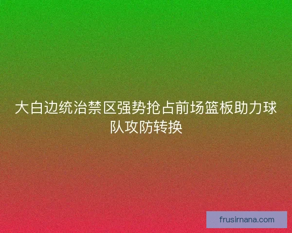 大白边统治禁区强势抢占前场篮板助力球队攻防转换